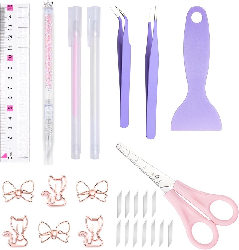 Arvakr Scrapbooking Tools, Scrapbook Supplies with Sticker Tweezers, Glue Pen for Crafting, Card Making, Sticker Cutter, Paper Craft - Image 1